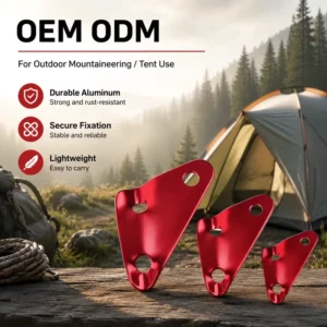Tent Accessory Outdoor Camping Aluminum Alloy Buckle Adjustable Tent Fixing Accessory Guyline Tensioner Tightener Rope Adjuster