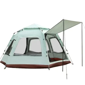 Tent Outdoor Camping Summer 3 4 Person Rain Proof Thickened Full Set Equipment Folding Portable Beach Park Shed Oxford Fabric