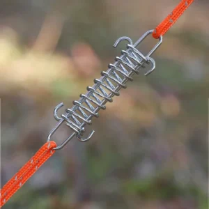 Tent Spring Buckle Windproof Stainless Steel Rope Tensioner Awning Fixed Hook Buckle Portable Camping Tent Fixed Buckle