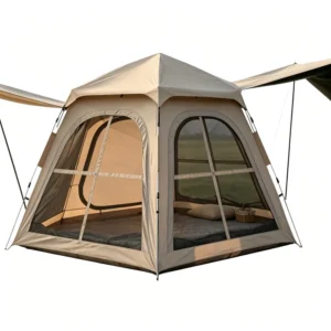 Tents Camping Outdoor Waterproof with Sun Tarp Luxury Camping Tent for Rugged Hill Camping Vacations
