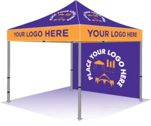 Windproof Waterproof Pop-Up Trade Show Food Tent for Camping and Outdoor Use
