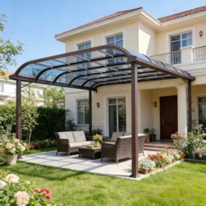 Terrace Overkapping Deck Awning Garden Yard Aluminium Patio Rain Proof Awning Balcony Canopy