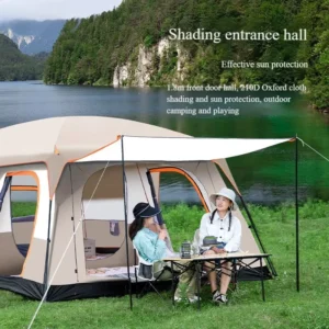 Thickened Double Layer 210D Oxford Four-season Eco-Friendly Camping Tent Waterproof Sunscreen Auto Open Foldable Portable One