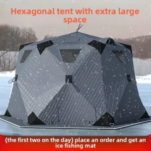 Thickened Insulated Double-layer Four-season 3-4 People Dome-style Tent Chimney Opening Wood-burning Stove Port ZP-1260 Ready