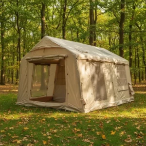 Three door Two skylight 420D Oxford Cloth Inflatable Tent Blow up Tent with Hand Pump Waterproof & Breathable Glamping Tent