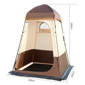 Three-season Oxford Fabric One Bedroom Portable Camping Tent with Bathroom and Changing Room