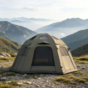 Top Six Side Transparent Skylight Anti Mold TC Fabric Air Valve Design for Forest Scenic Area Leisure Glamping Inflatable Tent
