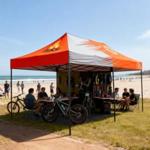Tourist Hurricane Resistant Canopy Trade Show Tents Engineering Grade Pop up Shelter Reinforced Frame Commercial Use