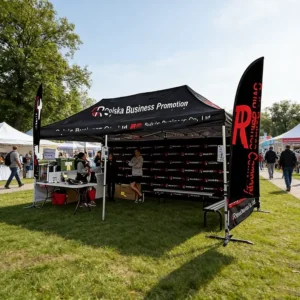 Trade Festival Outdoor Market Solution Pink Black Logo Custom 10×10 Easy up Canopy 3×3 Advertising Display Tent