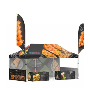 Trade Show Canopy Pop up Tent Outdoor 20×10 Custom Print Logo Event Marketing Advertising Tents with 3 Walls for Events