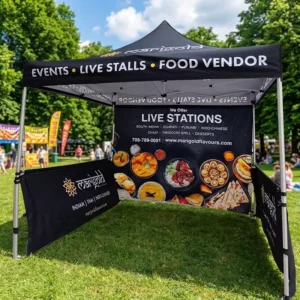 Trade Show Folding Aluminum Custom Print Pop up Mesh Window Canopy Gazebo Outdoor Tents Food Stall