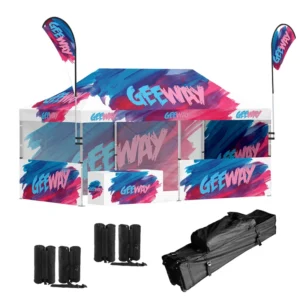 Trade Show Gazebo 3×6 Canopy Advertising Tent 20×10 Custom Tent 10×10 Customizable Tent