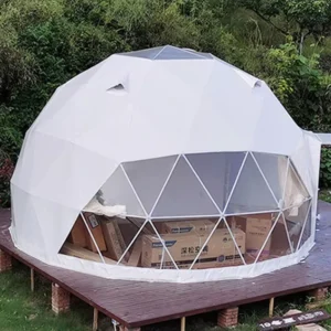 Trade Show Tent 4m 5m 6m 7m Small PVC Dome Tent Camping Resort Tent with Round Door for Hotel