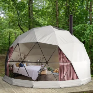 Trade Show Tents 3D Max 6m Diameter Outdoor Hotel Dome Glamping Geodesic Dome Tent With PVC Roof