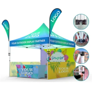Trade Show Tents Gazebo for Advertising Event Display 10×10 Tent Retractable UV Canopy