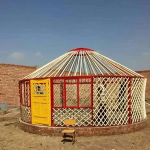 Traditional Mongolian Dome Yurt Outdoor Windproof Prefab House