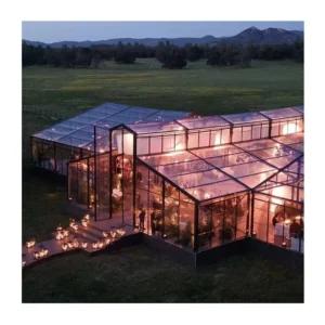 Transparent Aluminium Wedding Glass PVC Waterproof Party Event Outdoor 200 People Tent