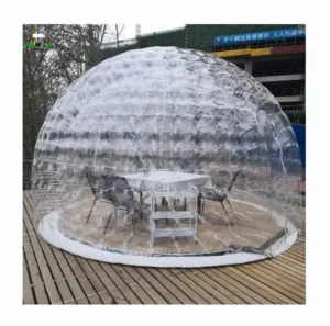 Transparent Bubble Glamping Dome Rental Tent with Sliding Door for Camping