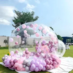 Transparent Crystal Dome Inflatable Bubble House Garden Tent with Outdoor Balloons