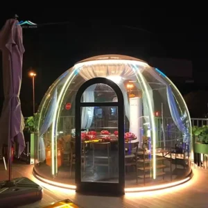 Transparent Four-Season Polycarbonate Outdoor Dome Tent, 6063 Aviation Aluminum Frame, One Bedroom, Living Room, Glamping