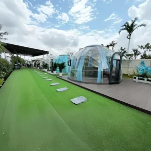 Transparent Garden Hotel Igloo Glamping House Geodesic Dome Tent