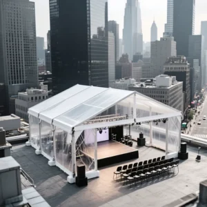 Transparent Glass Outdoor Wedding Event Marquee Tent for 300 People 20x40m