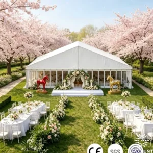 Transparent Glass Wedding Tent for Party 12×30 Romantic Chill Style in Garden for 50 100 People