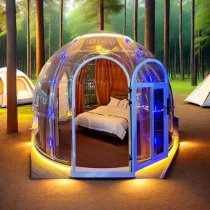 Transparent Igloo Dome Tent Prefab Outdoor House with Geodesic Design for Hotels and Dining Bubble Tent