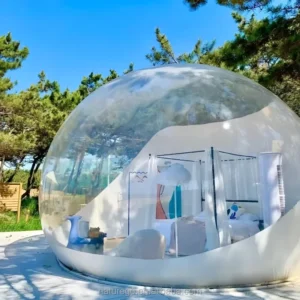 Transparent Inflatable Air-Filled Bubble Tent with Window for Outdoor Camping, Hotel, and Event Shelter