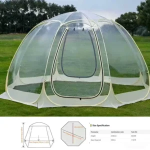 Transparent PVC Bubble Tent for Backyard Camping Tent Star Gazing Waterproof Inflatable Easy Setup Outdoor Sleep