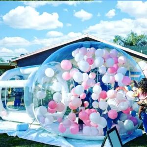 Transparent PVC Dome Balloon Bouncy House Outdoor Inflatable Bubble Lodge Snow Globe Type Tent