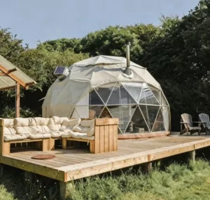 Transparent PVC Dome Tent Luxury Glamping Geodesic Tent for Scenic Areas