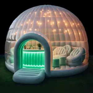 Transparent PVC Inflatable Igloo Bubble Tea Bar Dome Tent with Customizable Size for Christmas Decoration and Advertising
