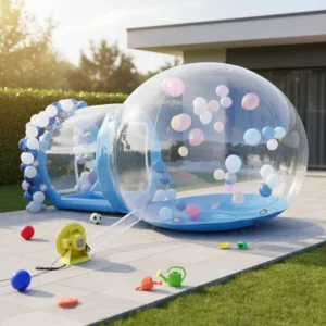 Transparent PVC Inflatable Trampoline Bubble House Wedding Decoration Dome Tent Digital Printing
