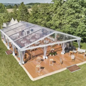 Transparent PVC Party Tent for 50-250 Guests Outdoor Gatherings Concerts Festivals with Floors