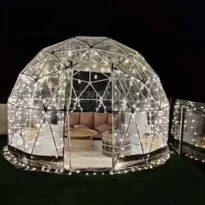 Transparent PVC Spherical Dome Tent, 3m/4m/5m Diameter, Four-Season, Single-Layer, Waterproof