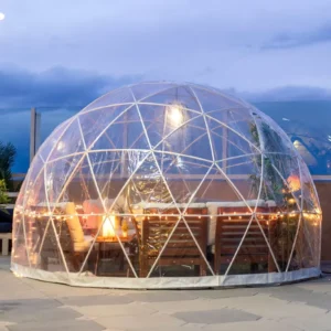 Transparent Spherical Tent Luxury Hotel Dome House Domo Geodesico Vacation Made From Durable PVC Fabric