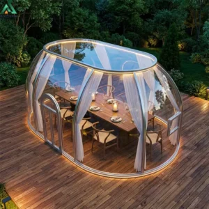Transparent Starry Sky Bubble House Waterproof Geodesic Dome Tent Clear Garden Igloo Outdoor Glamping Hotel