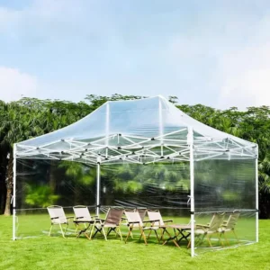 Transparent Tent Waterproof Plastic Wrap Four Legged Umbrella Folding Canopy for Outdoor Sunny Rooms 6m 7m Diameter