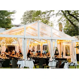 Transparent Waterproof Marquee Tent for Big Parties Weddings & Exhibitions Aluminum Frame Foldable Canopy