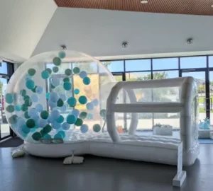 Transparent White Inflatable Bounce House Bubble Dome Tent with Blower