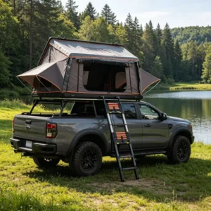 Trending HardShell Triangle RTT Aluminium Car Rooftop Tent Roof Top Tent Hard Shell Ultra Thin Rooftop Tent for Car