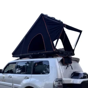 Triangle Aluminum All-Season Black Gray Polyester Hard Shell Car Rooftop Tent LS-600