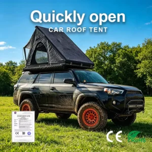 Triangle Folding Roof Tent for SUV Cars, Hydraulic Automatic Opening, Aluminum Alloy, Double Layer, Four-Season, Waterproof