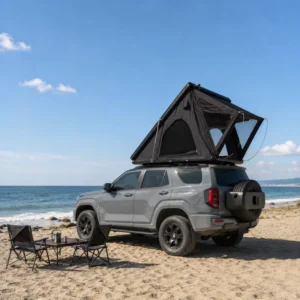 Triangle Hard Shell Quick-Opening Rooftop Tent for 2-3 Person Off-Road Camping