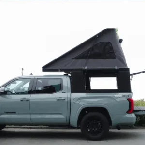 Triangle Hard Shell Rooftop Pickup Canopy Tent Low Profile Sleek Design All Weather Aluminum Construction Tacoma F150