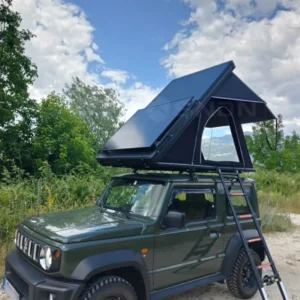 Triangle Hard Shell Rooftop Tent Aluminum Canvas Waterproof 4×4 Offroad Car Outdoor Camping Four Season Quick Automatic