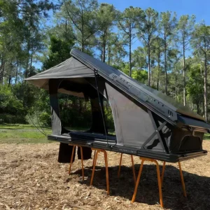 Triangle Hard Shell Rooftop Tent Hard Shell Outdoor Dachzelt Car Camping Tent Aluminum Hardshell Roof Top Tents With Solar Panel