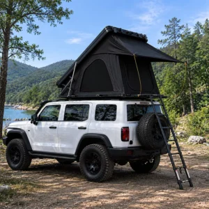 Triangle Hard Shell Rooftop Tent for Outdoor Camping and 4×4 Vehicles