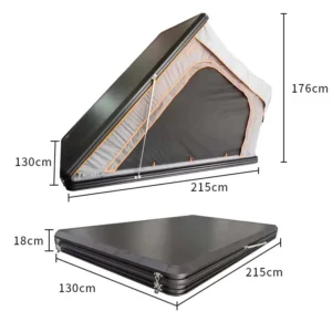 Triangle Hardshell 1 2 Person Tearproof Sturdy Large Capacity Pop up Vehicle Roof Tent Overland